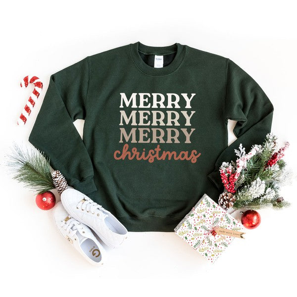Merry Christmas Cursive Graphic Sweatshirt
