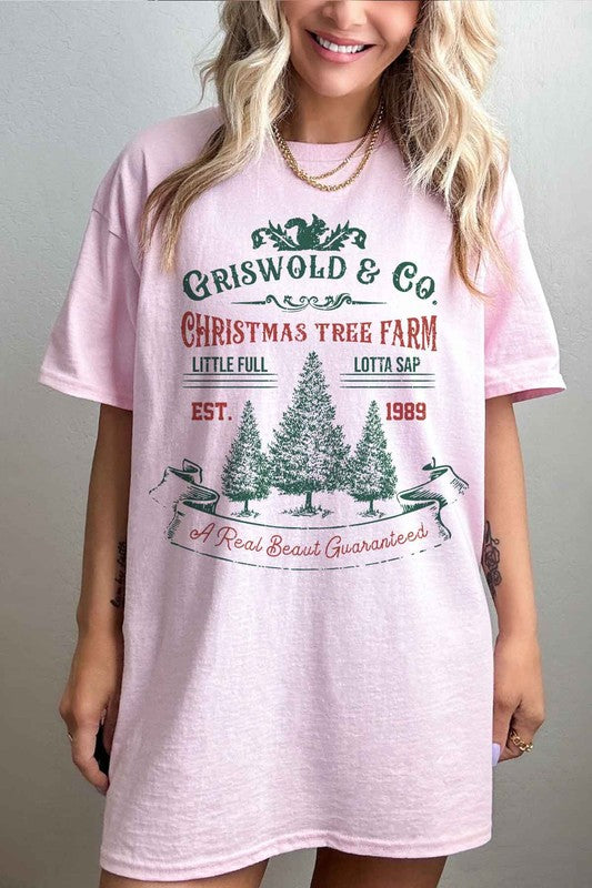 CHRISTMAS TREE FARM OVERSIZED TEE