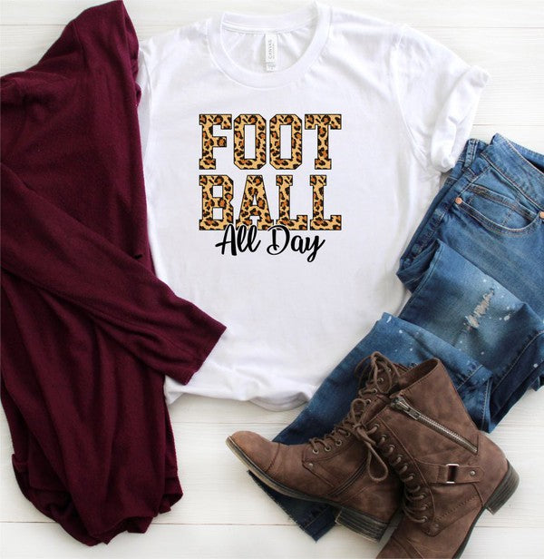Football All Day Leopard Softstyle Tee