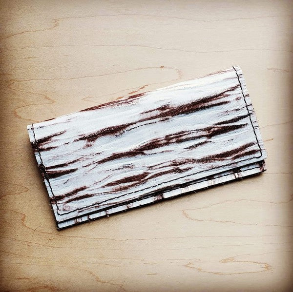 Embodssed Wallet White Chateau