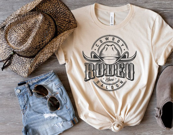 Cowboys Saloon Rodeo Show Graphic Boutique Tee