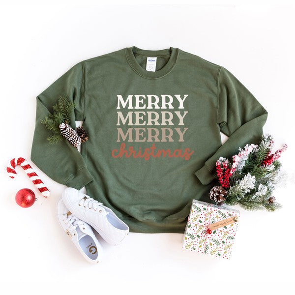 Merry Christmas Cursive Graphic Sweatshirt