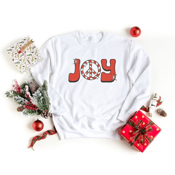 Joy Peace Sign Graphic Sweatshirt