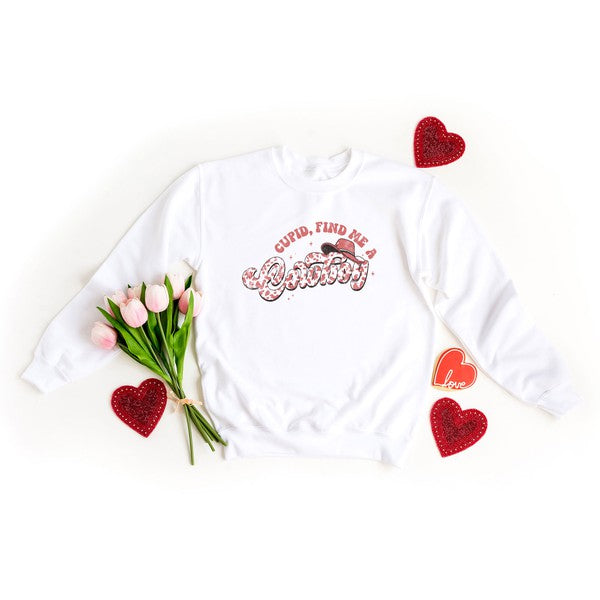 Cupid Find Me A Cowboy Graphic Sweatshirt