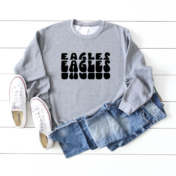 Eagles Bubble Stacked Graphic Sweatshirt