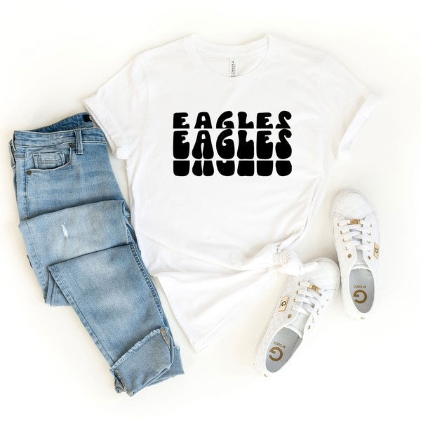 Eagles Bubble Stacked Short Sleeve Tee