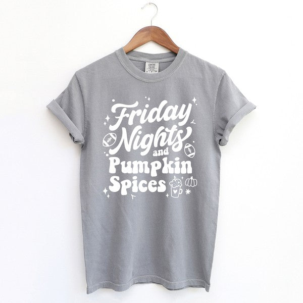 Friday Nights and Pumpkin Spices Garment Dyed Tee