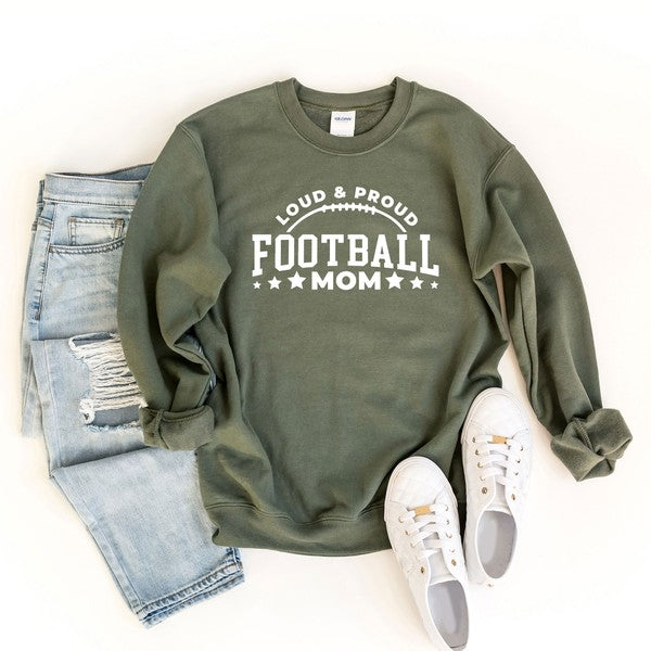 Proud Football Mom Graphic Sweatshirt