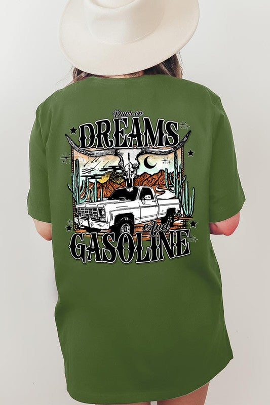 RUNS ON DREAMS AND GASOLINE