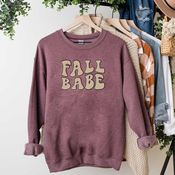 Retro Fall Babe Wavy Retro Sweatshirt