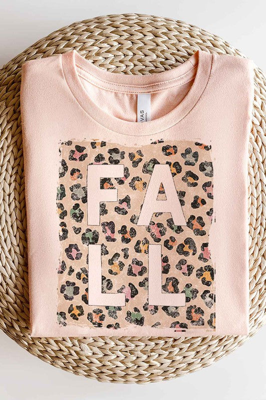 LEOPARD FALL GRAPHIC T SHIRT