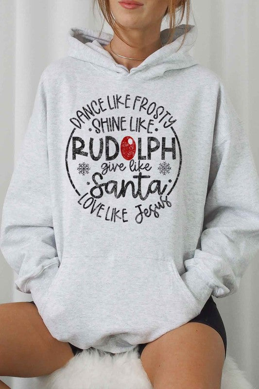RUDOLPH CHRISTMAS GRAPHIC HOODIE