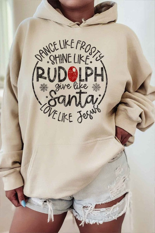 RUDOLPH CHRISTMAS GRAPHIC HOODIE