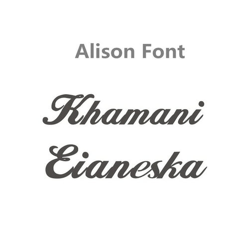 Stainless Steel Personalized Jewelry Alison Font